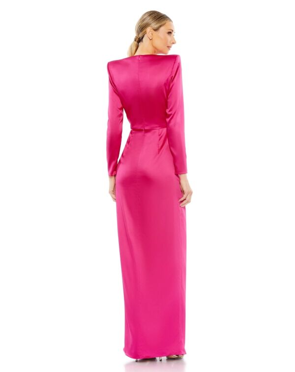 Ieena for Mac Duggal 26676 Slit Skirt Long Sleeve Dress