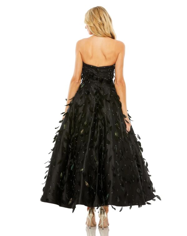 Mac Duggal 11634 Strapless Straight Neckline Feather Dress