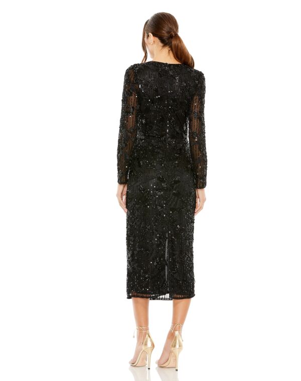 Mac Duggal 5988 Long Sleeve Jewel Neck Dress