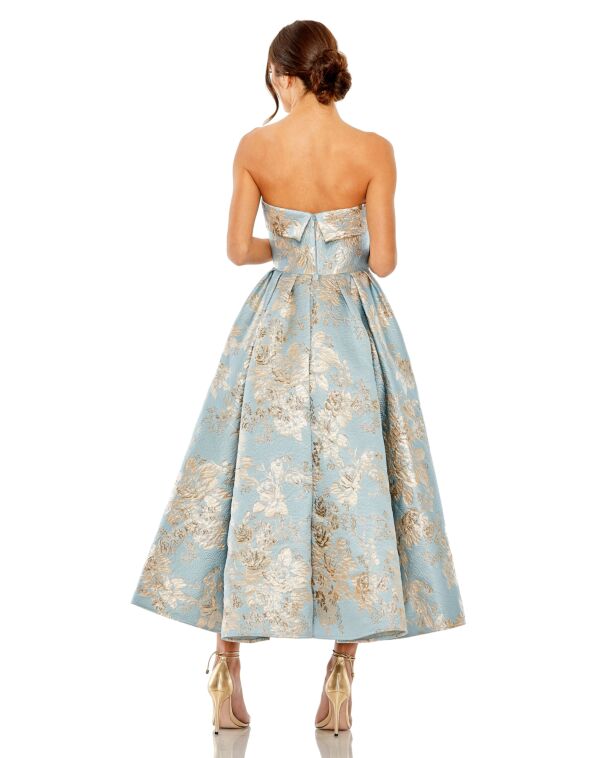 Mac Duggal 20726 A-Line Strapless Brocade Evening Dress