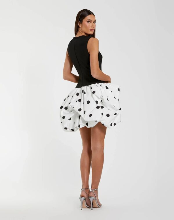 Mac Duggal 21150 Polka Dot Skirt Drop Waist Dress