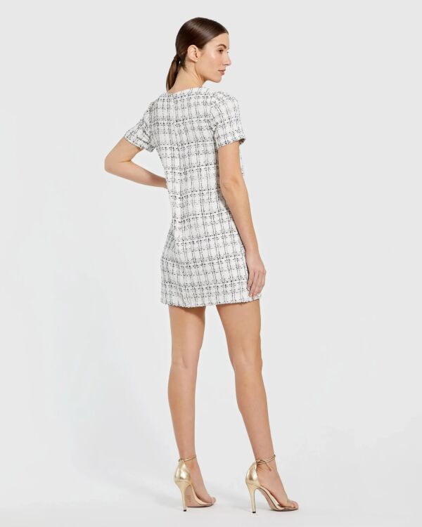Mac Duggal 27796 Short Sleeve Front Bow Dress
