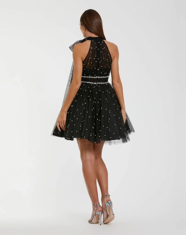 Mac Duggal 56205 Ruched Bodice Pearl-Beaded A-Line Dress