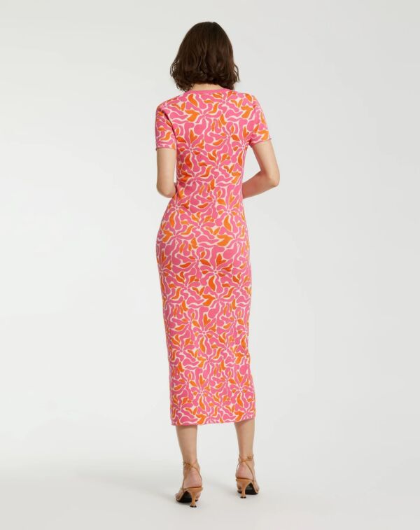 Mac Duggal K10045 Scoop Neck Floral Knit Dress