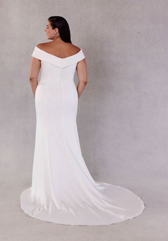 Mori Lee 3460 Siana Portrait Neck Overskirt Plus Size Bridal Gown