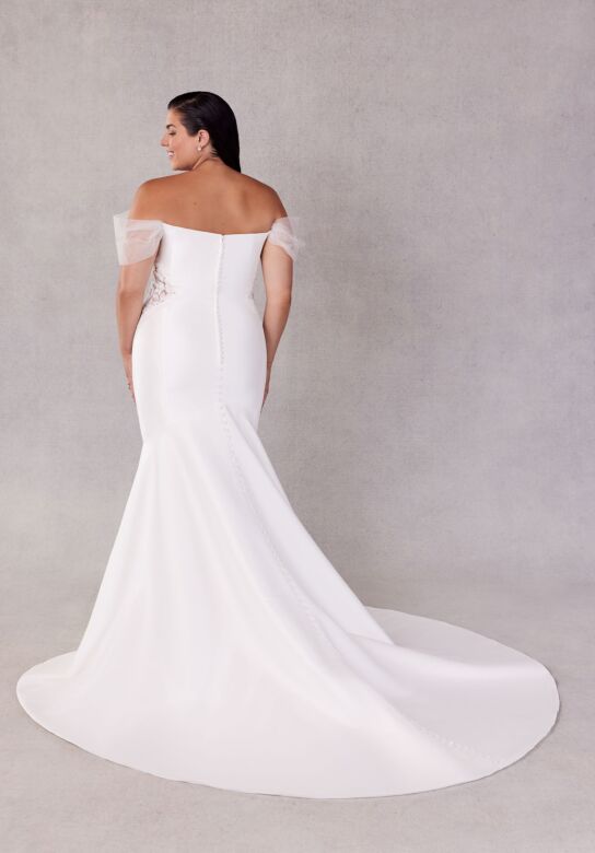 Mori Lee 3461 Sona Illusion Side Back Button Plus Size Wedding Gown