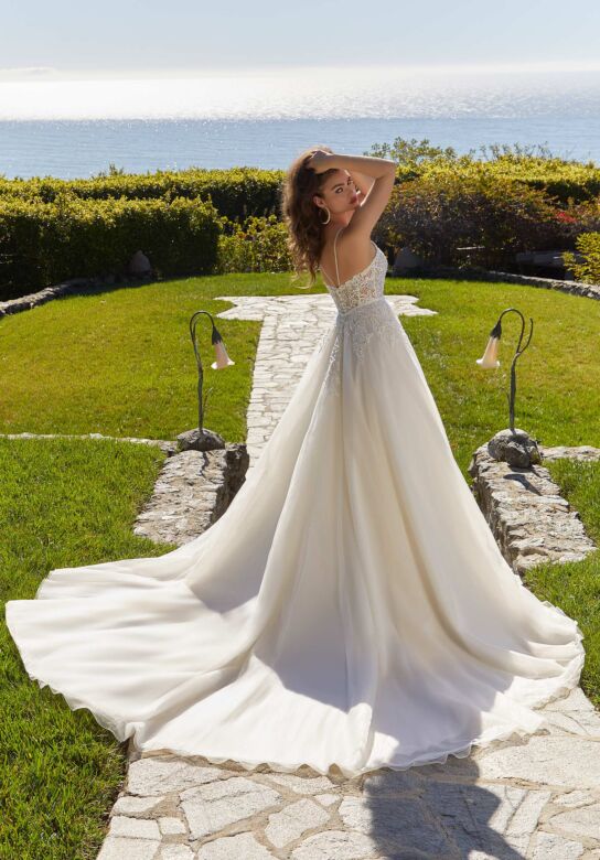 Mori Lee 4474 Romilda Flounce Skirt Lace Bodice Bridal Dress