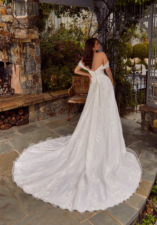 Mori Lee 4476 Rihanna High Slit Off-The-Shoulder Bridal Gown