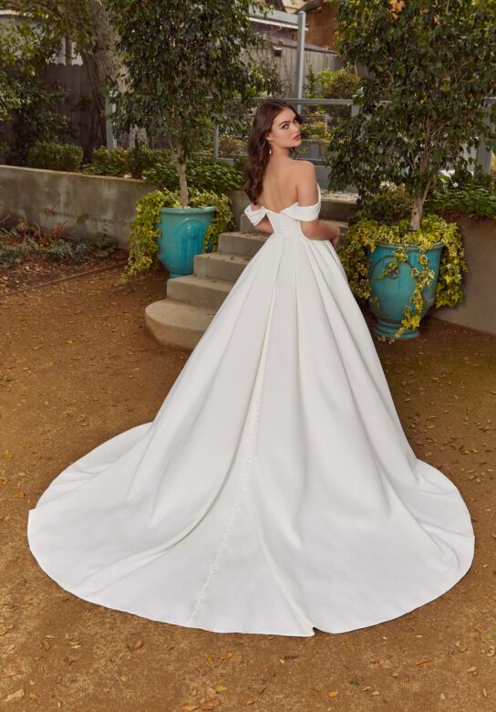 Mori Lee 4477 Remi Corset Bodice Pleated Skirt Bridal Gown