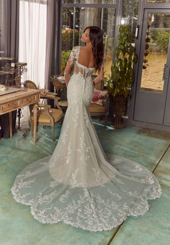 Mori Lee 4479 Riva Removable Sleeve Mermaid Bridal Gown