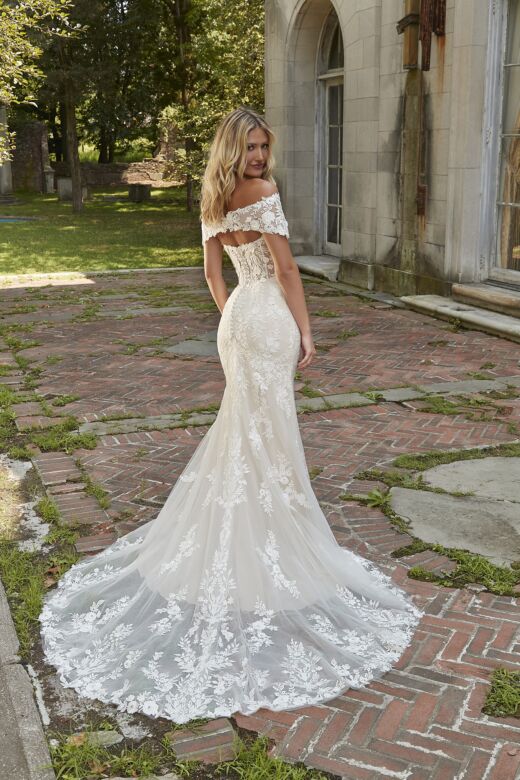 Mori Lee 4164 Paige Strapless Fit-And-Flare Bridal Dress