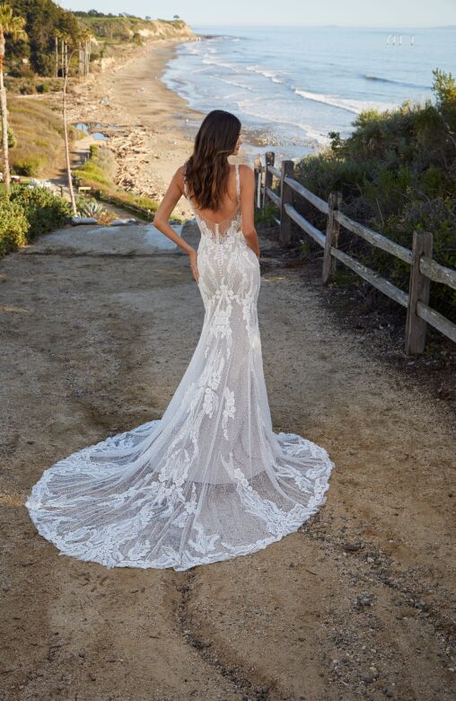 Mori Lee 1216 Lucrezia Low Back Plunging Neck Wedding Gown