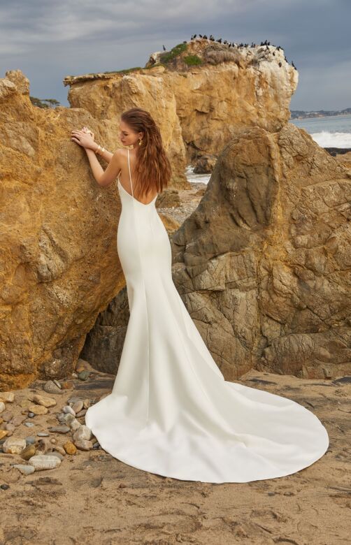 Mori Lee 15027 Malia Open Back Spaghetti Straps Bridal Dress