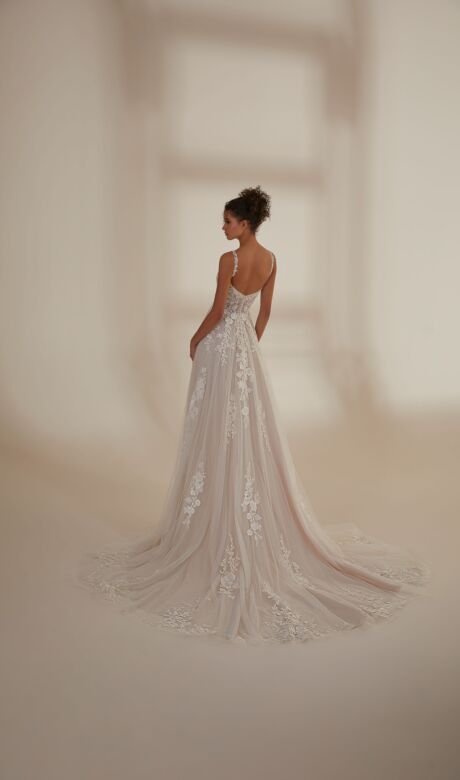 Mori Lee 2533 Meredith Straight Neckline Spaghetti Strap Wedding Dress