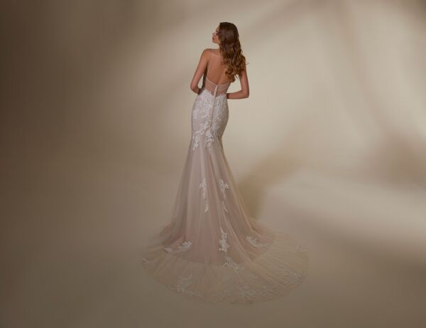 Mori Lee 2534 Miley Illusion Back Spaghetti Straps Wedding Gown