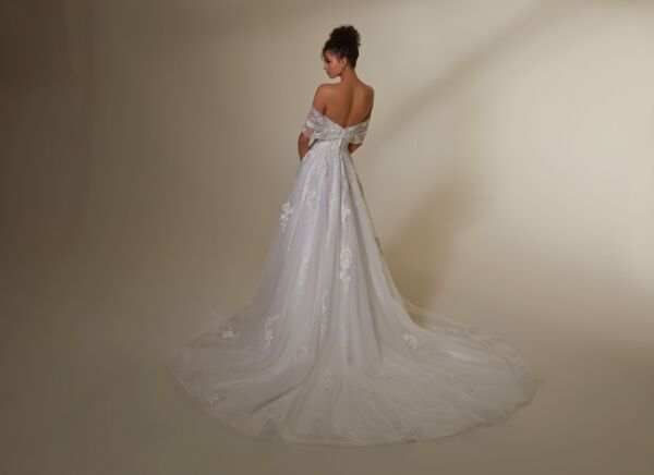 Mori Lee 2541 Melanie Detachable Sleeve Corset Bodice Bridal Gown