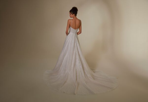 Mori Lee 2543 Mirella Bustier Top Spaghetti Straps Wedding Dress