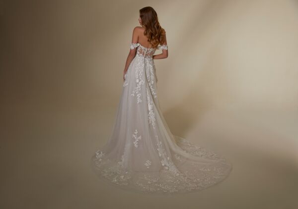 Mori Lee 2550 Magnolia High Slit Illusion Back Bridal Dress