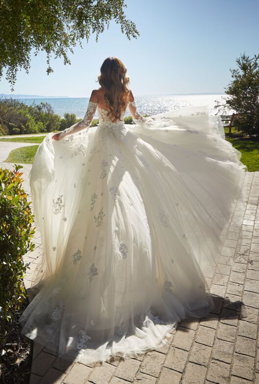 Mori Lee 2556 Maxine Detachable Overskirt Two-Way Wedding Dress