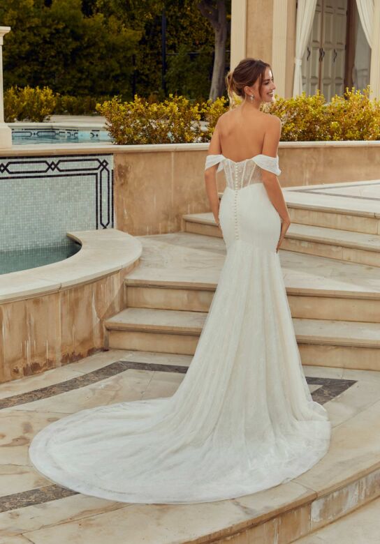 Mori Lee 2654 Roxanne Cowl Neck Mermaid Bridal Dress