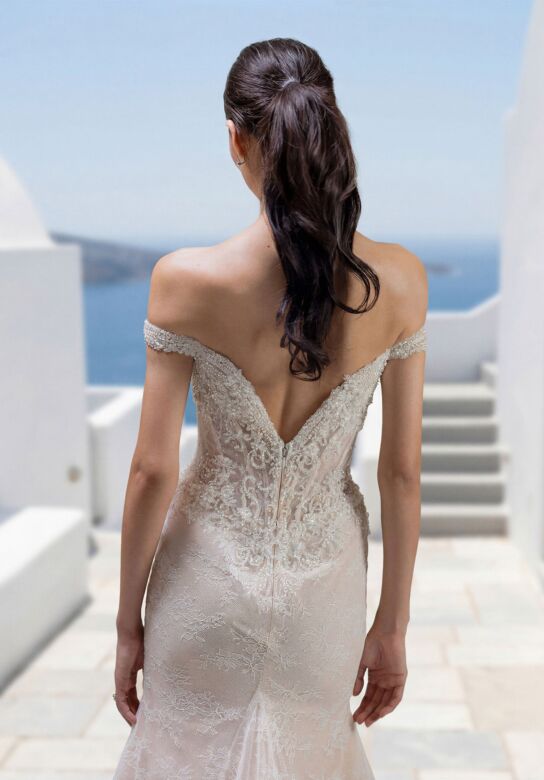 Mori Lee 1010068 Treasure Off The Shoulder Beaded Lace Wedding Dress
