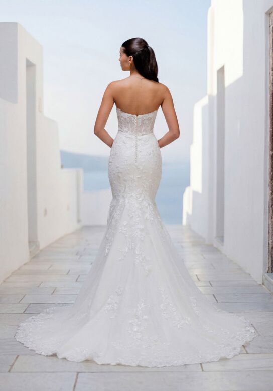 Mori Lee 1010072 Tizette Plunging Neck Trumpet Wedding Dress