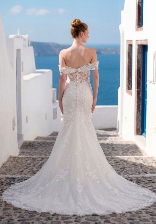 Mori Lee 1010076 Trystine Off The Shoulder Tulle Wedding Dress