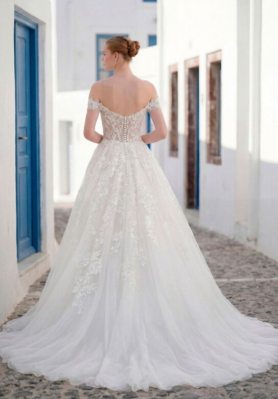 Mori Lee 1010091 Telah Sweetheart Neck Applique Tulle Wedding Gown