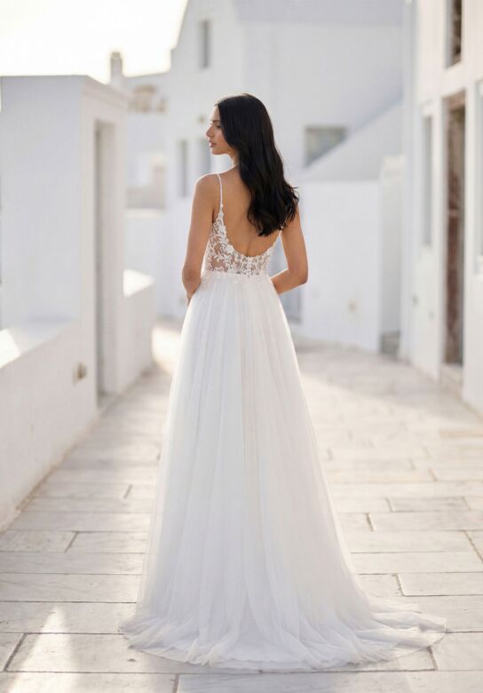 Mori Lee 1010094 Tirabelle Scoop Back A-Line Bridal Dress
