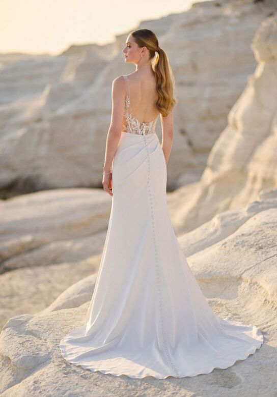 Mori Lee 1050051 Tallie Fit-And-Flare Draped Skirt Bridal Gown