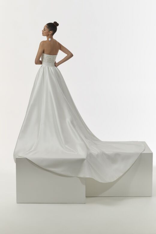 Mori Lee 1223 Neveah Satin Overskirt Wedding Dress