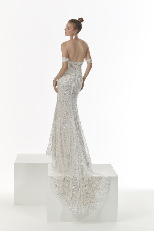 Mori Lee 1225 Nefertiti Scoop Neck Removable Sleeve Wedding Gown