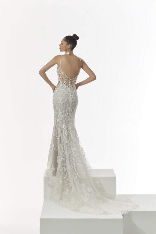 Mori Lee 1226 Nirvana Spaghetti Strap Scoop Back Wedding Gown
