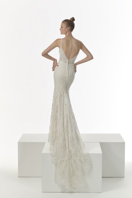 Mori Lee 1231 Narcissa V-Neck Removable Overskirt Bridal Gown