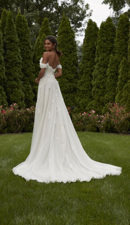 Mori Lee 2603 Petunia Removable Sleeve A-Line Wedding Dress