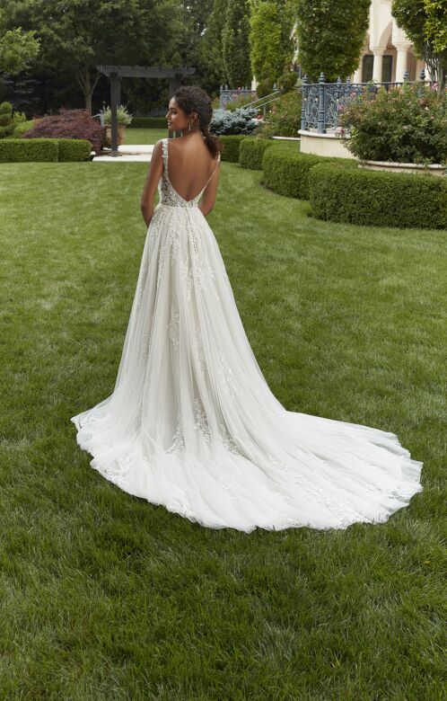Mori Lee 2606 Phillippa Illusion Neck Sleeveless Wedding Dress