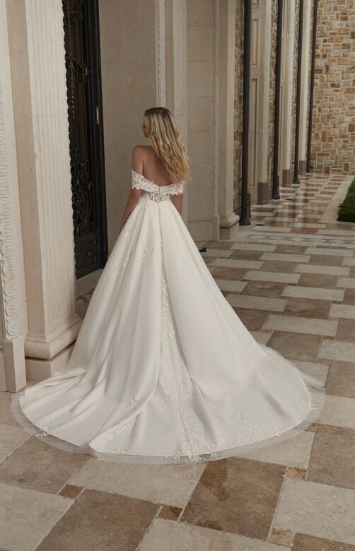 Mori Lee 2613 Pilar A-line High Slit Wedding Gown