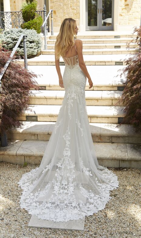 Mori Lee 2624 Pascha Corset Back Spaghetti Strap Bridal Dress