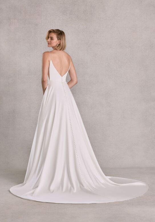 Mori Lee 15104 Scotlyn Plunging Sides Spaghetti Strap Bridal Gown