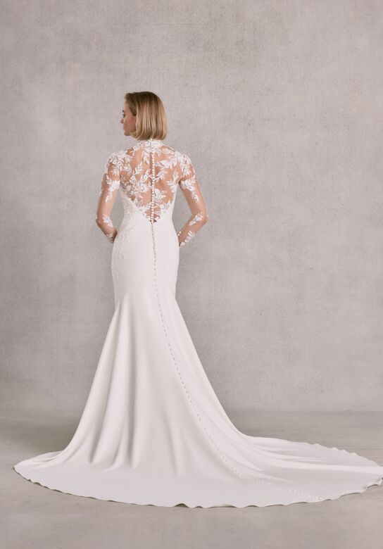 Mori Lee 15106 Savina Long Sleeve High Neck Bridal Gown