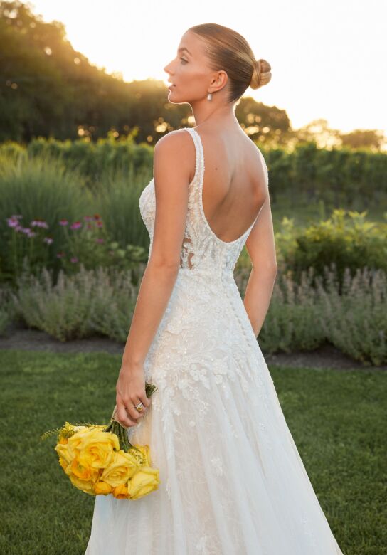 Mori Lee 2703 Sutton Scoop Back A-Line Lace Wedding Dress