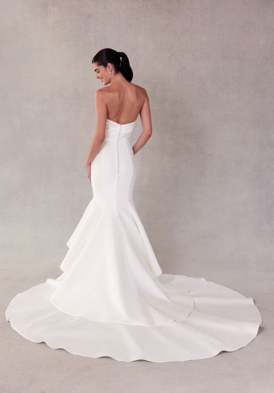 Mori Lee 2712 Safiyah Cowl Neck Satin Mermaid Wedding Dress
