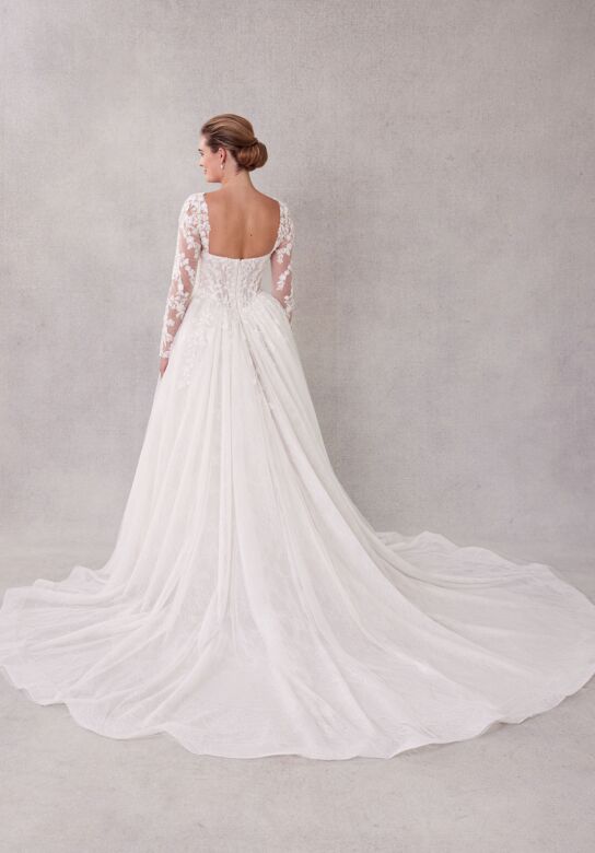 Mori Lee 2714 Seattle Basque Waist Removable Sleeve Wedding Dress