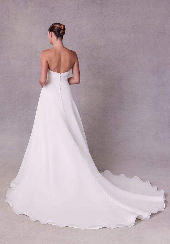 Mori Lee 2715 Siya Strapless V-Neck Organza A-Line Wedding Dress
