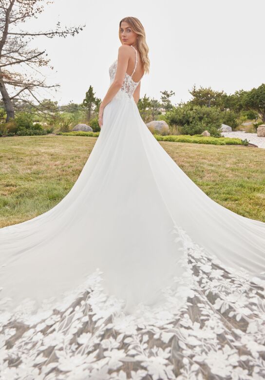Mori Lee 2730 Sachi Illusion Back Cutaway Lace Train Wedding Gown