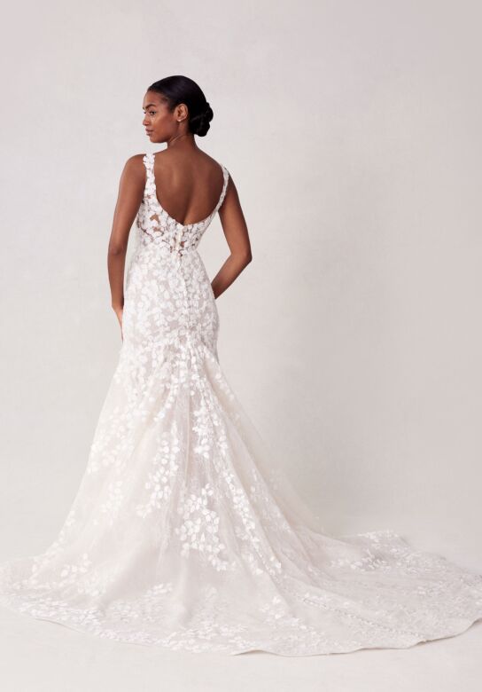 Mori Lee 2731 Seraphina Plunging Neck Fit-And-Flare Lace Bridal Dress