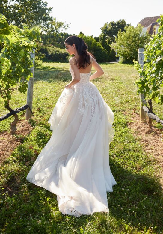 Mori Lee 2732 Sim Beaded Strap Sweetheart Neck A-Line Bridal Dress