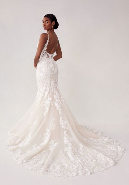 Mori Lee 2738 Sosie Plunging Neck Scoop Back Lace Bridal Dress