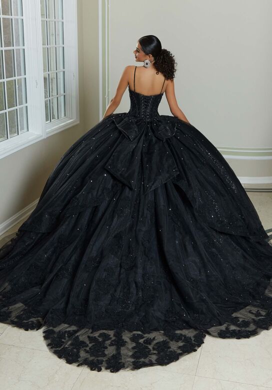 Mori Lee 89482 Petal Train V-Neck Sweet 16 Gown
