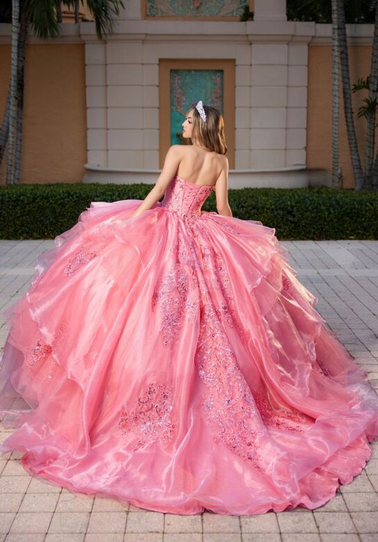 Mori Lee 4080064 Cristina Beaded Organza Ruffle Skirt XV AÒos Dress